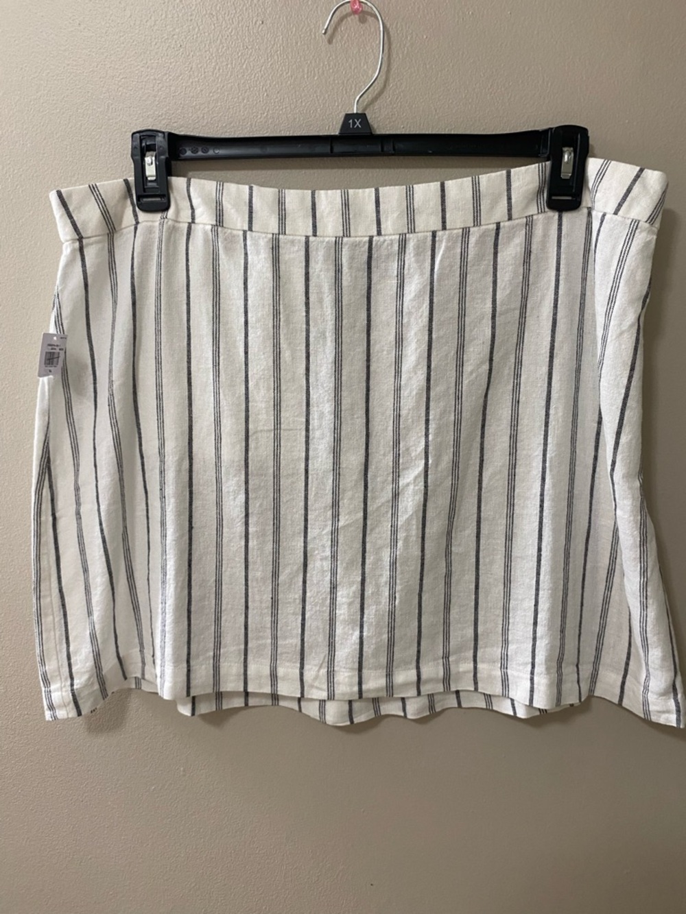 Old Navy linen skirt womens size xl pinstripe beachy stripes new with tags
